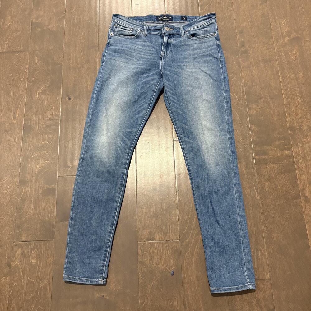 Lucky Brand Jeans Womens 6 28 Stella Skinny Stretch Denim Mid Rise Distressed‎
